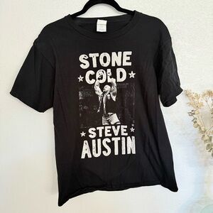 stone cold steve austin black tee